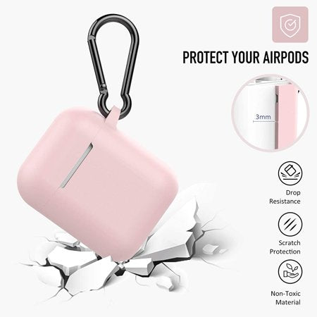 Pink Silicone airpods case