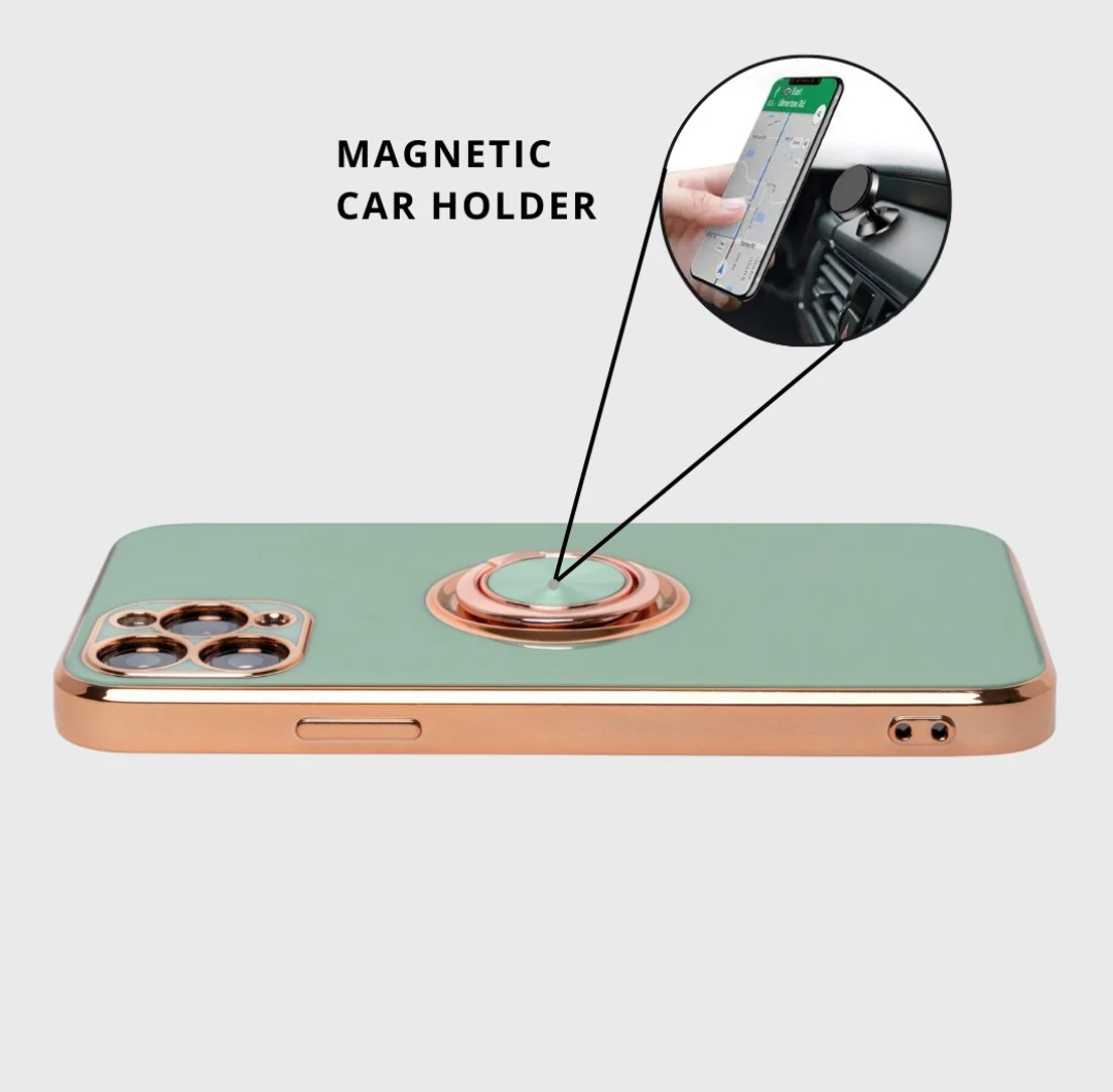 Luxury iPhone Case | Electroplated Ring Holder