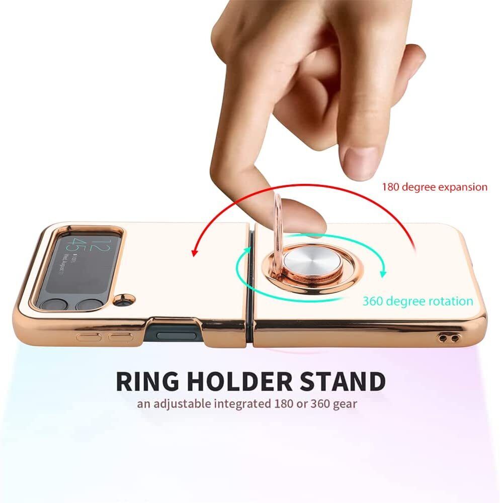 Samsung Galaxy Z Flip Case | Electroplated Ring Holder
