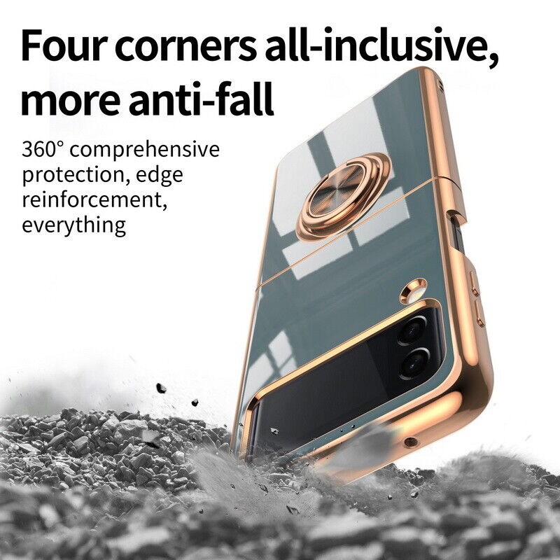 Samsung Galaxy Z Flip Case | Electroplated Ring Holder