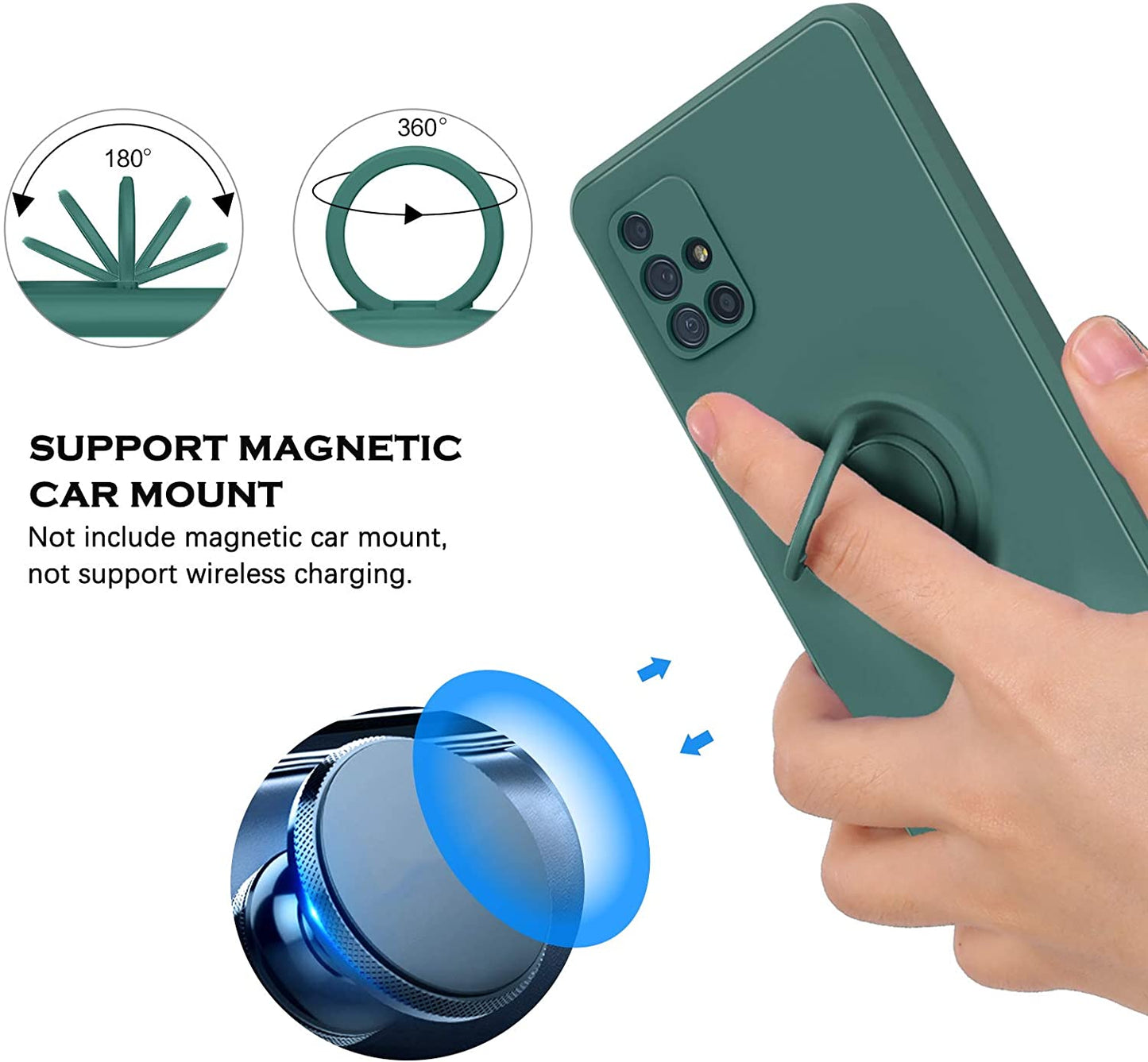 Samsung Galaxy Silicone Ring Holder Case | Durable Stylish Protection