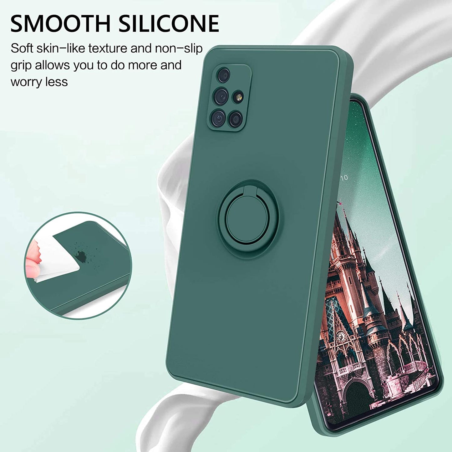 Samsung Galaxy Silicone Ring Holder Case | Durable Stylish Protection