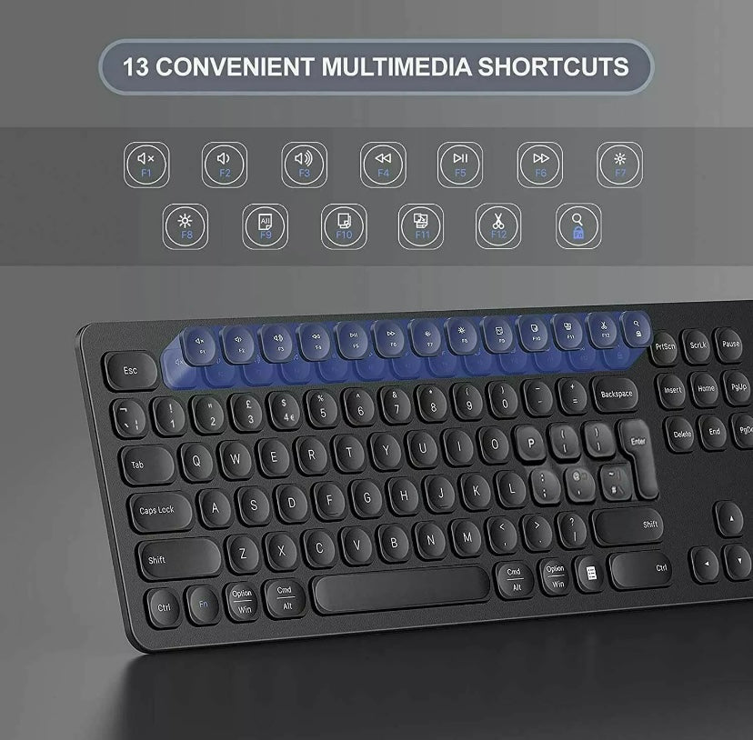 Wireless Bluetooth Keyboard (PC iMac iPad Android Phone Tablet) (6875333853368)