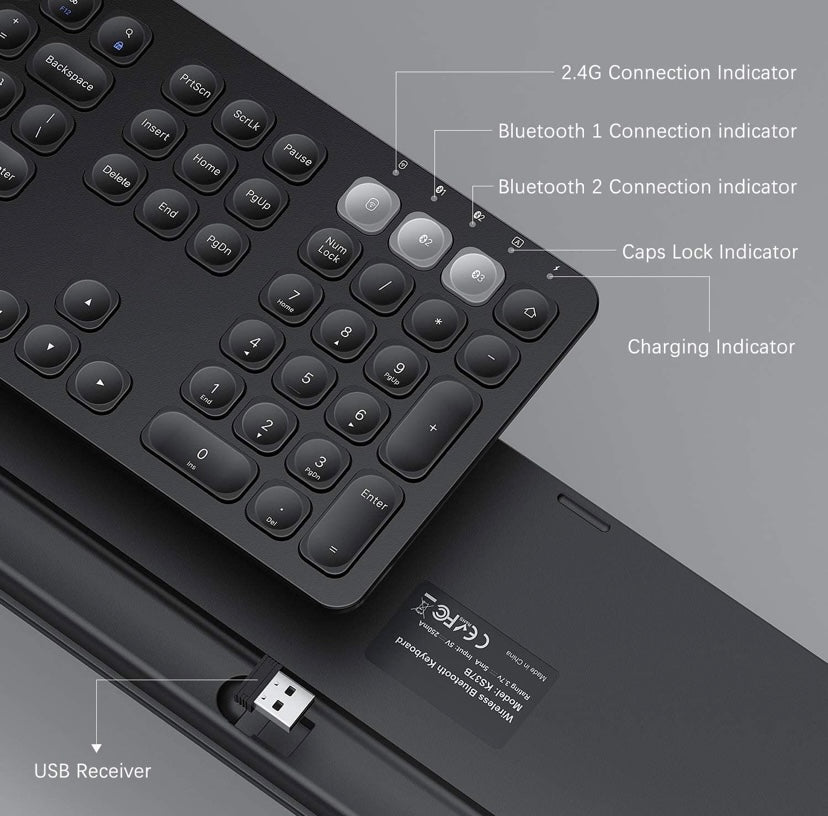 Wireless Bluetooth Keyboard (PC iMac iPad Android Phone Tablet) (6875333853368)