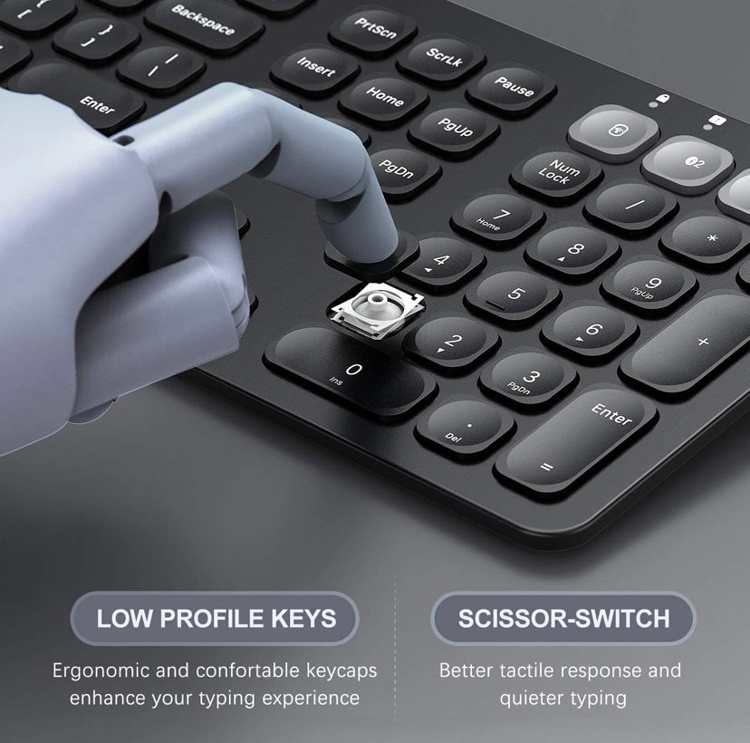 Wireless Bluetooth Keyboard (PC iMac iPad Android Phone Tablet) (6875333853368)