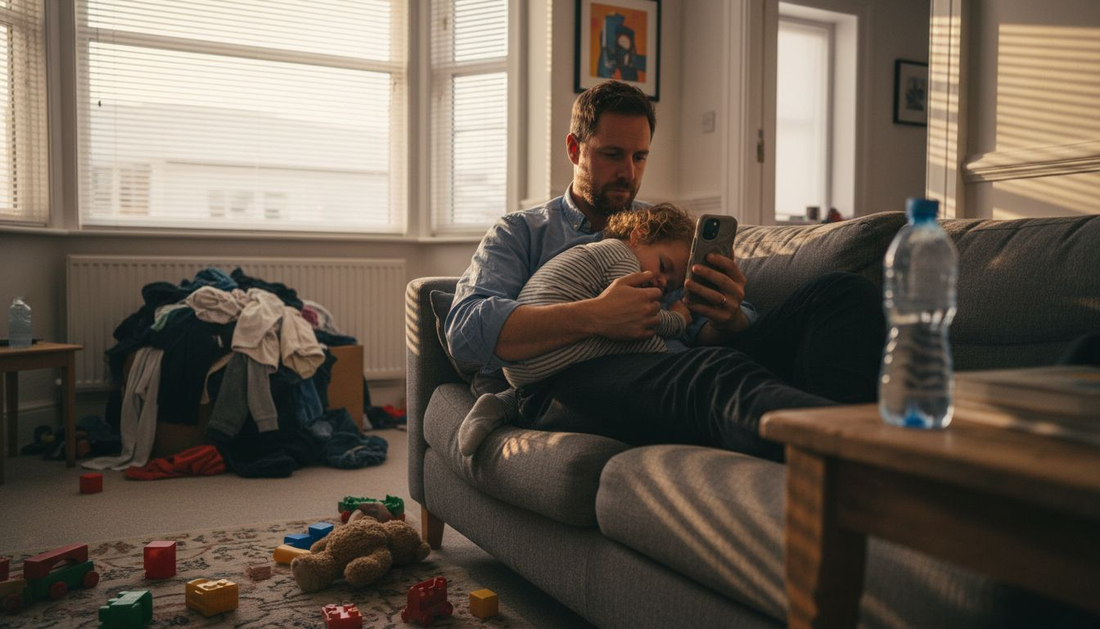 Parent multitasking using ergonomic phone case