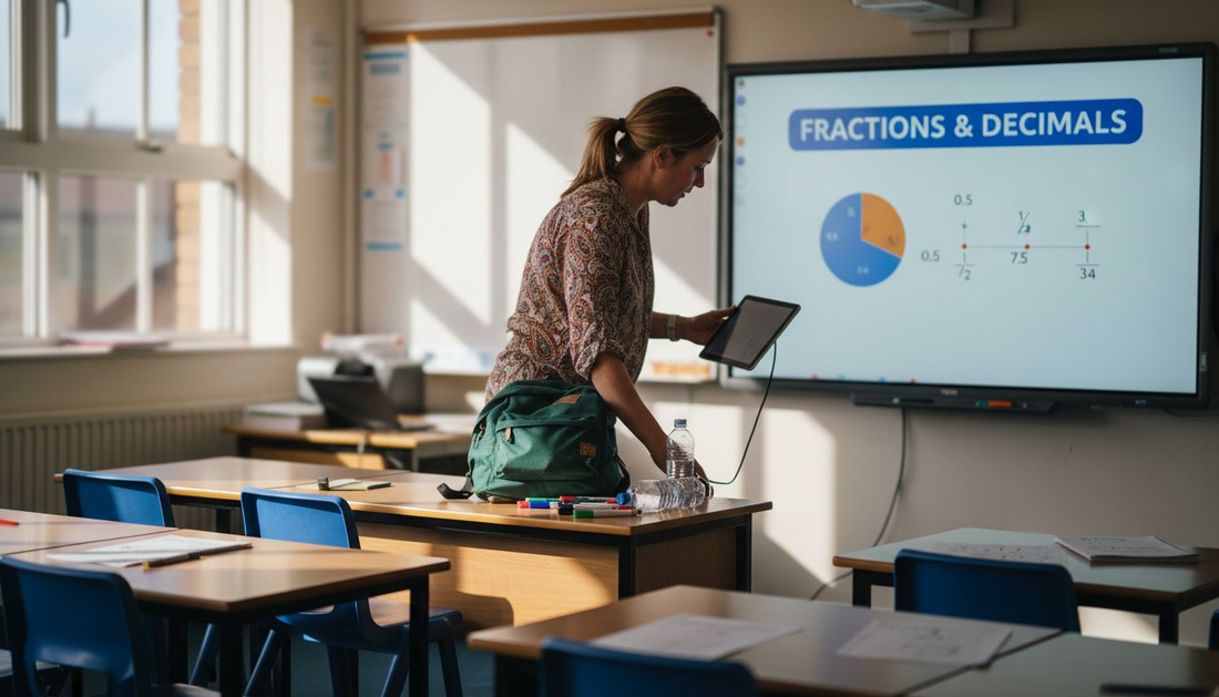 Teacher using digital accessories in classroom