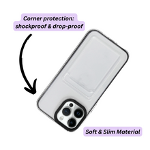 Load image into Gallery viewer, iPhone Card Slot Case | Clear Transparent Wallet
