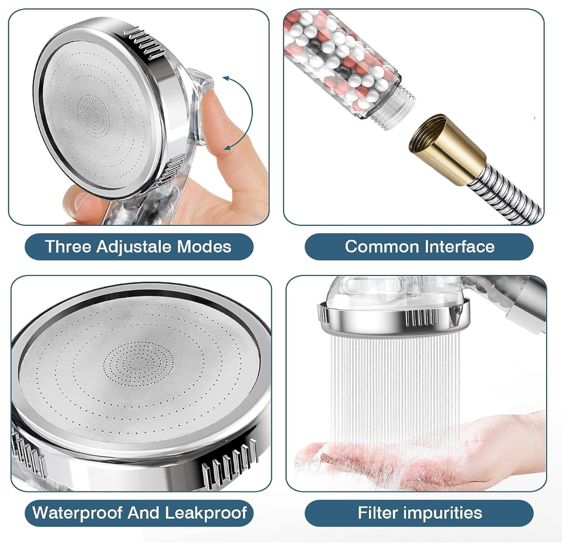 Filter Shower Head | Removes Chlorine, Hard Water Minerals
