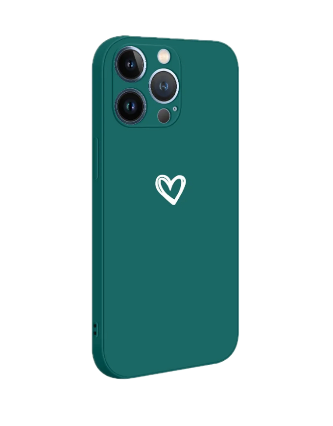 iPhone Love Heart Case | Silicone Soft Cover