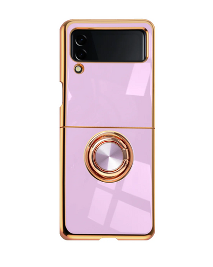 Samsung Galaxy Z Flip Case | Electroplated Ring Holder