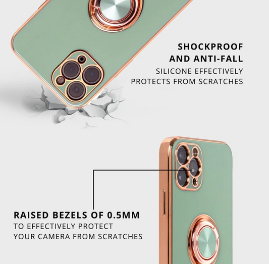 Luxury iPhone Case | Electroplated Ring Holder