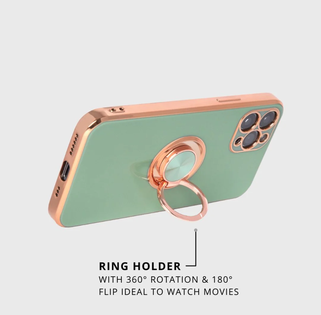 Luxury iPhone Case | Electroplated Ring Holder