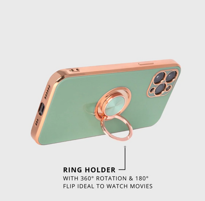 Luxury iPhone Case | Electroplated Ring Holder
