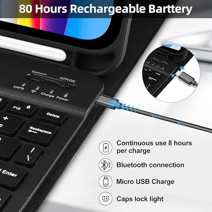 Premium iPad Case with Keyboard & Pencil Holder