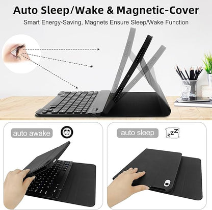 Premium iPad Case with Keyboard & Pencil Holder