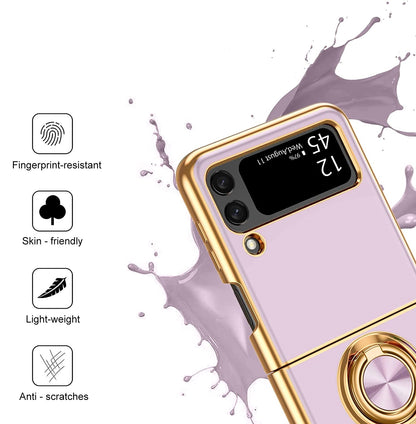 Samsung Galaxy Z Flip Case | Electroplated Ring Holder