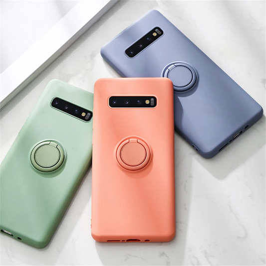 Samsung Galaxy Silicone Ring Holder Case | Durable Stylish Protection