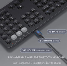 Load image into Gallery viewer, Wireless Bluetooth Keyboard (PC iMac iPad Android Phone Tablet) (6875333853368)
