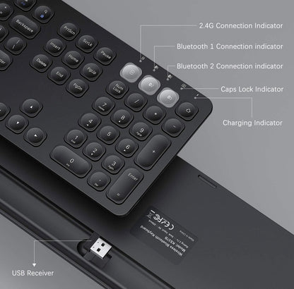 Wireless Bluetooth Keyboard (PC iMac iPad Android Phone Tablet) (6875333853368)